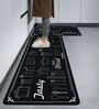 Grey Tasty Fresh Bread Design Kitchen Floor Runner and Mat Combo Pack of 2