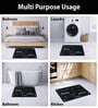 Grey Tasty Fresh Bread Design Kitchen Floor Runner and Mat Combo Pack of 2