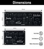 Grey Tasty Fresh Bread Design Kitchen Floor Runner and Mat Combo Pack of 2