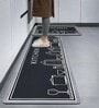 Grey Kitchen Design Kitchen Floor Runner and Mat Combo Pack of 2