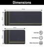 Grey Stripe Design Kitchen Floor Runner and Mat Combo Pack of 2