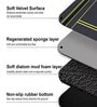 Grey Stripe Design Kitchen Floor Runner and Mat Combo Pack of 2