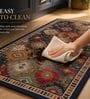 Pack of 2 Multicolor Traditional Runner and Door Mat Combo