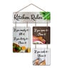 Kitchen Rules Fill Clean Close Share Wooden Wall Hanging