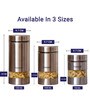 Kitchen Storage Jars Steel Body With See Through Window Jar, 700 ML, Pack of 1