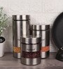 Kitchen Storage Jars Steel Body With See Through Window Jar, 700 ML, Pack of 1