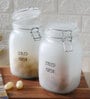 Kitchen Storage Round Jars Airtight Steel Lid 1500 ML- Pack of 2