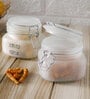 Kitchen Storage Round Jars Airtight Steel Lid 500 ML- Pack of 2