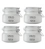 Kitchen Storage Round Jars Airtight Steel Lid 500 ML- Pack of 4