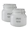 Kitchen Storage Round Jars Airtight Steel Lid 750 ML- Pack of 2