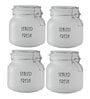 Kitchen Storage Round Jars Airtight Steel Lid 750 ML- Pack of 4