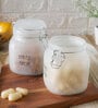 Kitchen Storage Round Jars Airtight Steel Lid 900 ML- Pack of 6