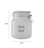 Kitchen Storage Round Jars Airtight Steel Lid 900 ML- Pack of 6