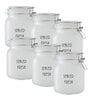 Kitchen Storage Round Jars Airtight Steel Lid 900 ML- Pack of 6