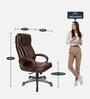 Kite Leatherette Executive Chair in Brown Colour