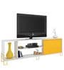 Kiwako TV Console In White & Yellow Finish