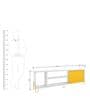 Kiwako TV Console In White & Yellow Finish