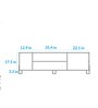 Kiwako TV Console In White & Yellow Finish