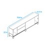 Kiwako TV Console In White & Yellow Finish