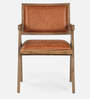 Kiya Leatheratte Arm Chair in Teak Wood Colour
