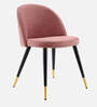Kiyaa Velvet Dining Chair In Champagne Colour