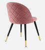 Kiyaa Velvet Dining Chair In Champagne Colour