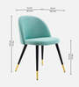 Kiyaa Velvet Dining Chair In Mint Colour