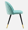 Kiyaa Velvet Dining Chair In Mint Colour