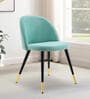 Kiyaa Velvet Dining Chair In Mint Colour