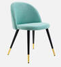 Kiyaa Velvet Dining Chair In Mint Colour
