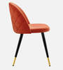 Kiyaa Velvet Dining Chair In Terracotta Colour