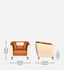 Kiyo 1 Seater Sofa Tan & Cream Colour