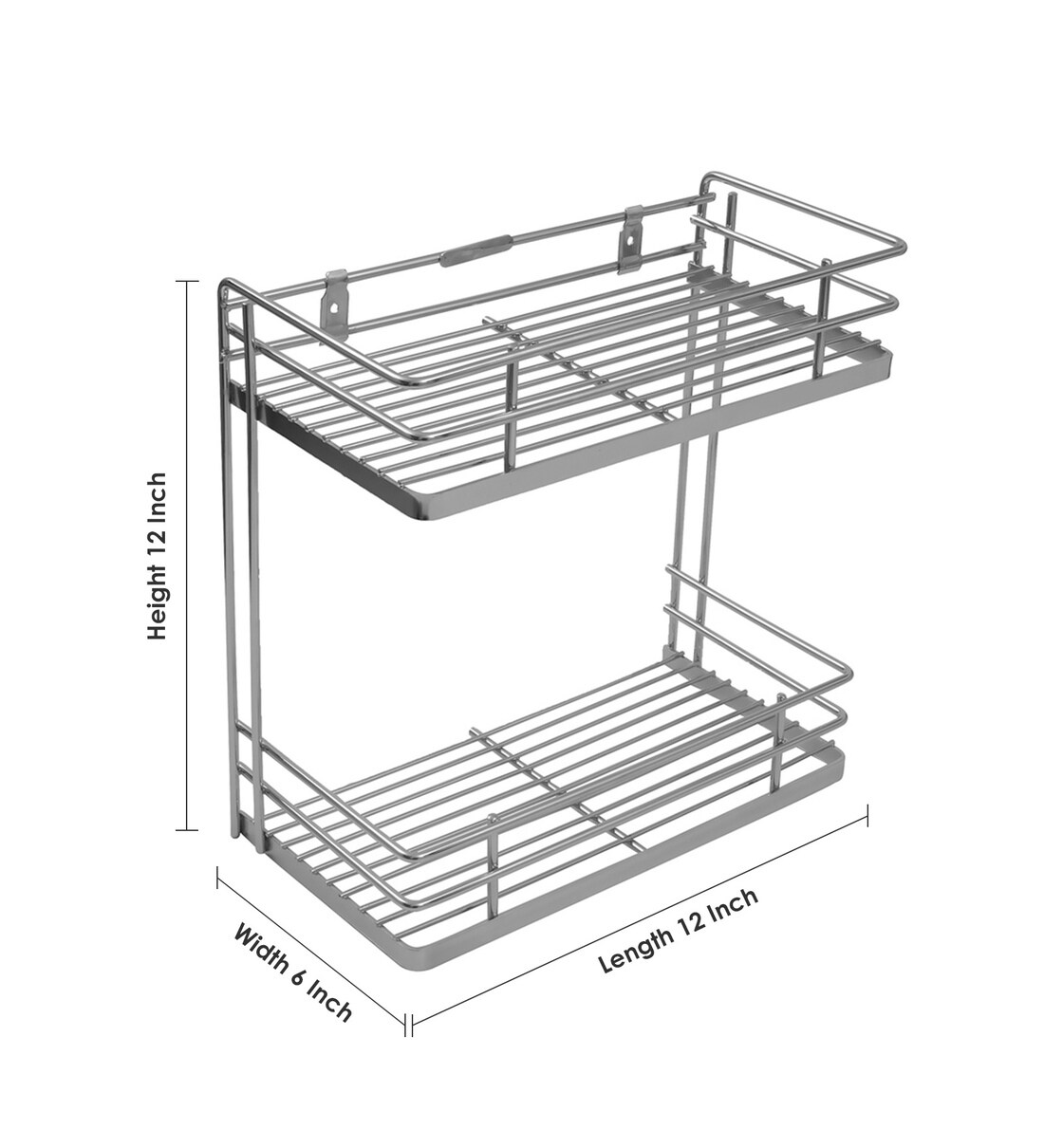 Buy Stainless Steel Kitchen Stand with 2 Racks 12 X 6 inches Online