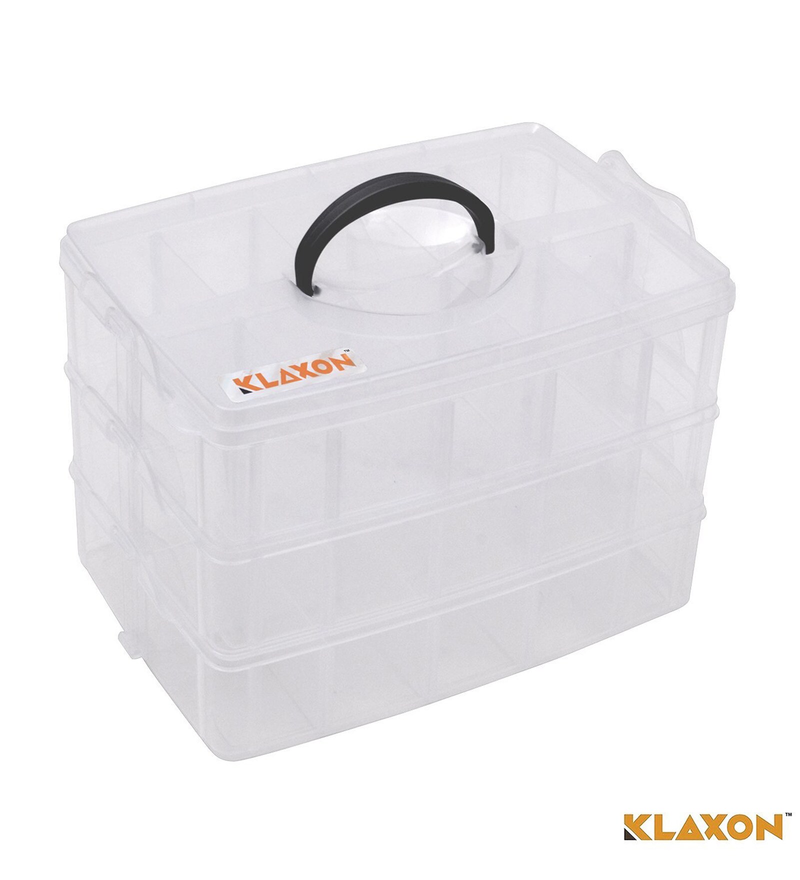 Buy 3Tray Plastic Storage Box With Collapsible And Removable Dividers