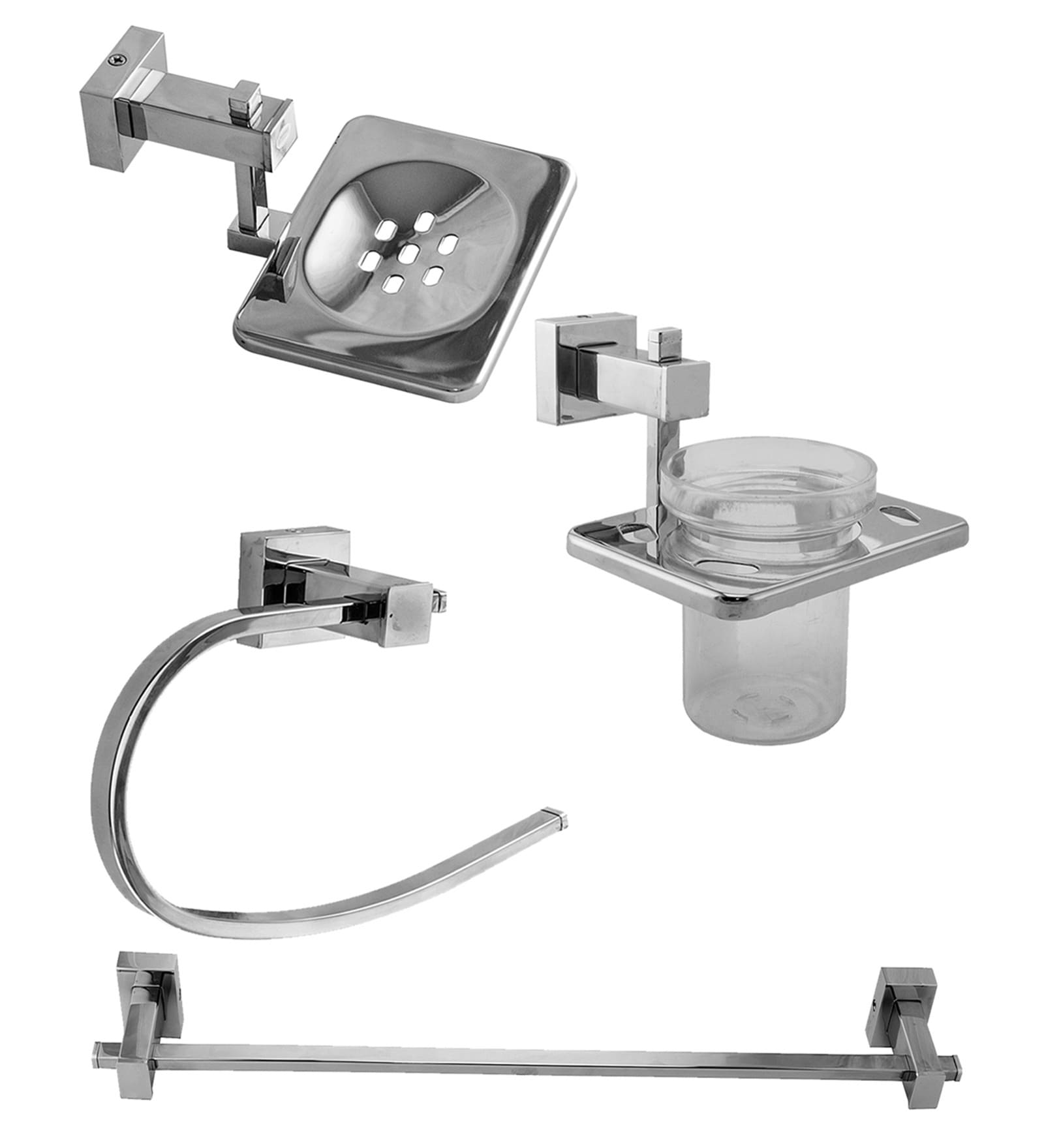 Buy Klaxon Sunshine Steel304 Bathroom Accessories Set (Pack of 4
