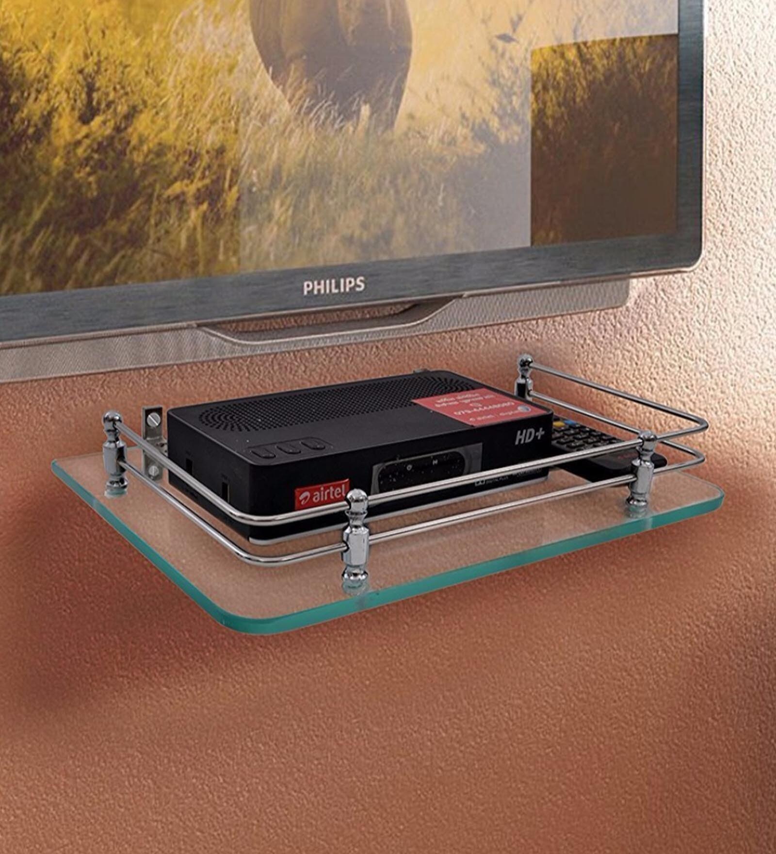 Buy Klaxon White Glass Set Top Box Stand /Bathroom Shelf at 27 OFF by Klaxon Pepperfry