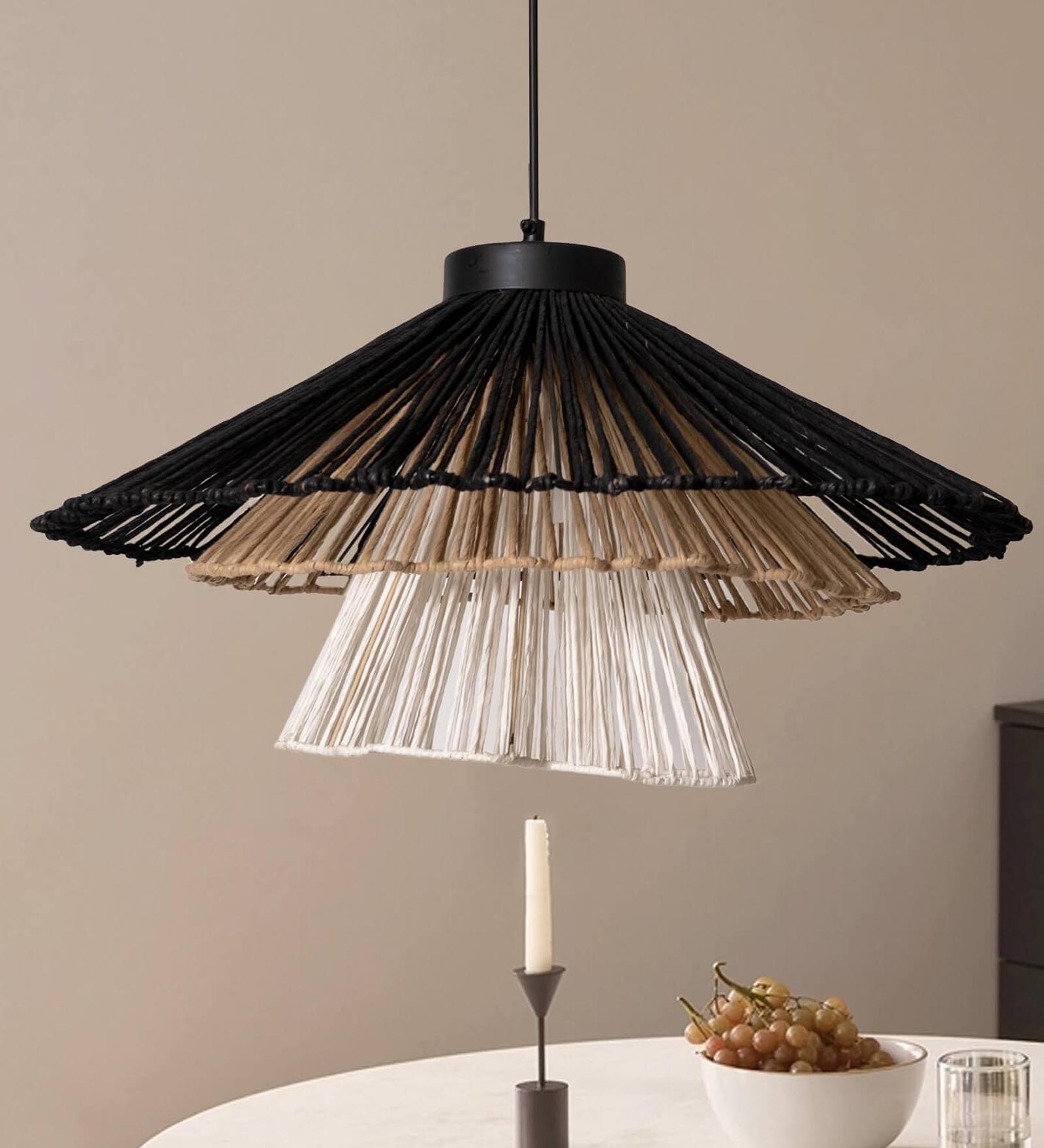 Klimt Rafia Hanging lamp Big