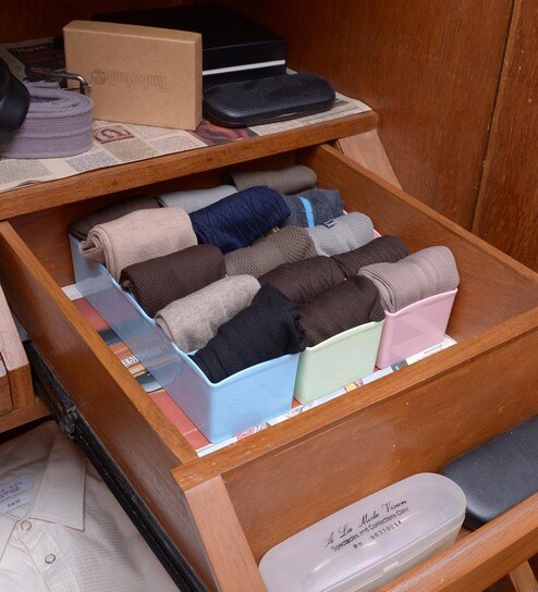 Buy Klaxon Sub Compartment Foldable Drawer Dividers Multicolour