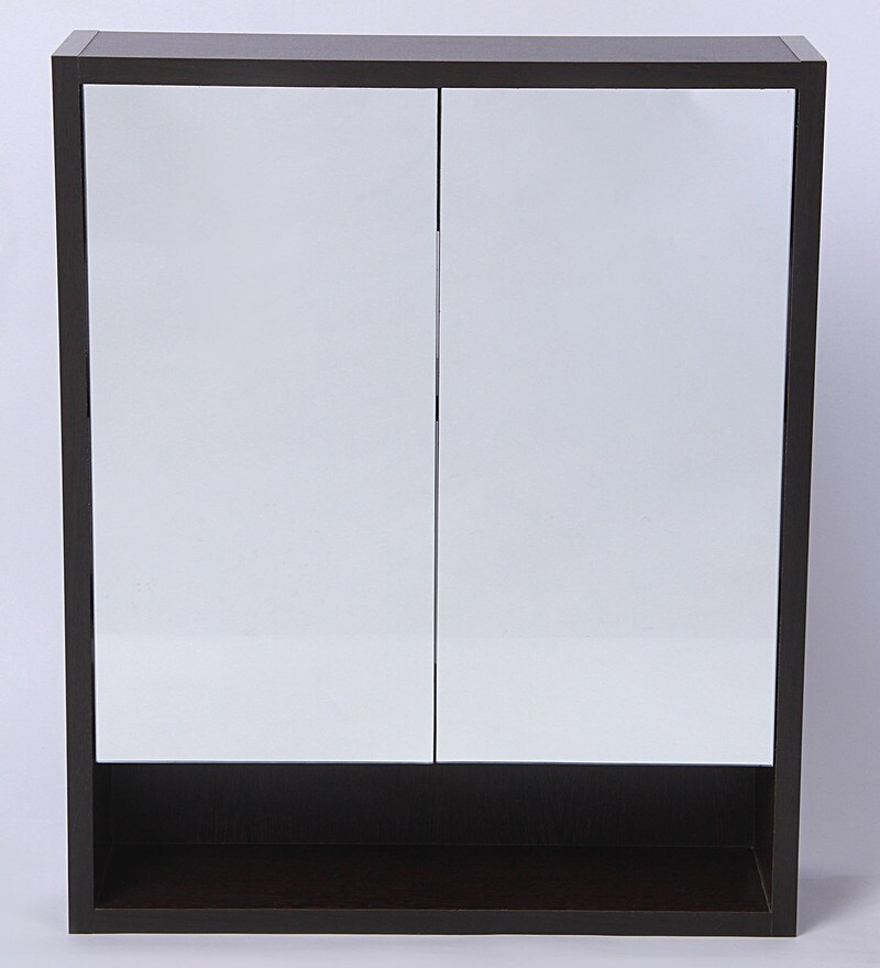 Buy Brown Engineered Wood Bathroom Mirror Cabinet By Klaxon Online Bathroom Cabinets