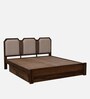 Klarup Sheesham Queen Size Bed In Scratch Resistant Provincial Teak Finish With Drawer Storage