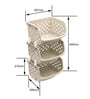 Cream 3 Tier Foldable Plastic Rack