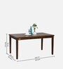 Klazt 6 Seater Dining Set In Brown Finish