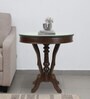 Klim Solid Wood End Table in Walnut Colour