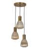 Klimt Metal & Glass 3-Light Ceiling Pendant (Amber)