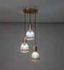 Klimt Metal & Glass 3-Light Ceiling Pendant (Amber)