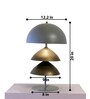 Klint Ray Iron Golden Finish Table Lamp with Iron Grey Shade