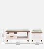 Klyx Glass Top Coffee Table In White Colour