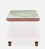 Klyx Glass Top Coffee Table In White Colour