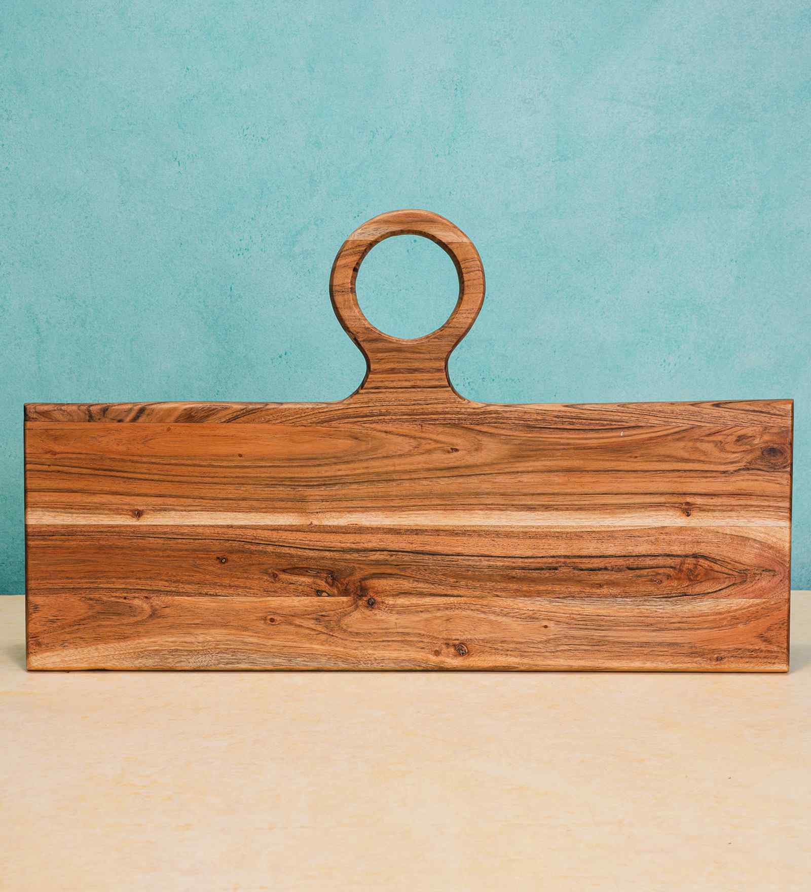 Knivio Acacia Wood Chopping Board with Center Handle