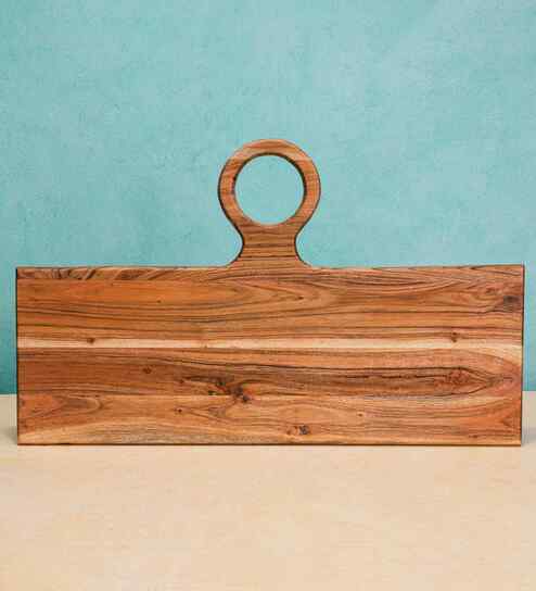 Knivio Acacia Wood Chopping Board with Center Handle
